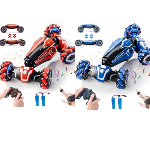 Gesture RC Car, 4WD Gesture Sensing RC Stunt Car Toys for 6-13 Ages Boys Girls, Drift Hand Controlled Remote Control Twist Cars 360° Rotation with Lights Music for Birthday Gifts