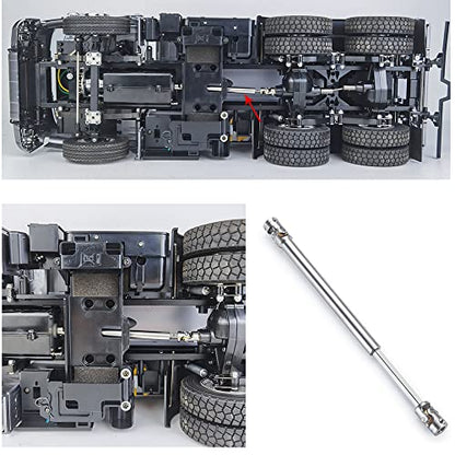 RC-Hub 1Pcs Metal RC Driveshafts for 1:14 Tamiya Tipper Truck | 45-50/47-57/55-67/60-80/70-90/110-260mm Drive Shaf,RC Car Upgrade Parts - size: 120-160mm
