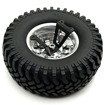 Metal Spare Tire Rack,RC Rear Spare Tyre Tire Bracket Wheel Holder Carrier Decoration Accessories Compatible with Axial SCX10 D90 Tamiya CC01 Wrangler Tra-xxas TRX4 1/10 RC Crawler Car
