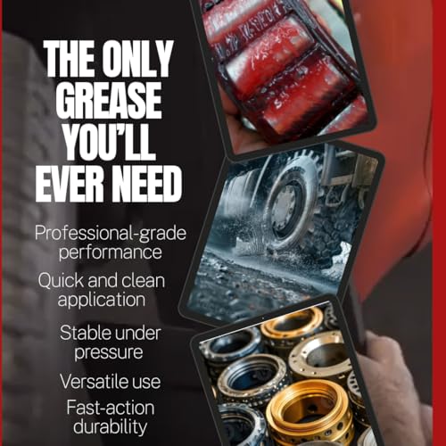 Lucas Oil Red N Tacky Grease 1 lb – 2 Pack | Heavy Duty Lithium Grease | Waterproof, High Temp | for Trailer, Bearings, Farm, Auto Use