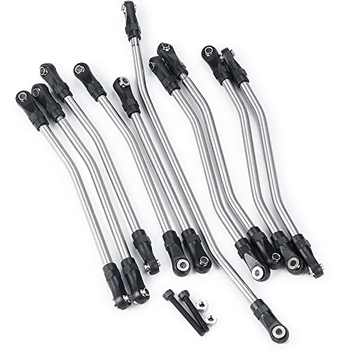 1set/10pcs Stainless Steel Link Rod Ends Linkage for Axial Wraith 90018 1/10 Crawler Car Upgrade Parts