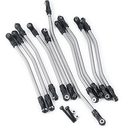 1set/10pcs Stainless Steel Link Rod Ends Linkage for Axial Wraith 90018 1/10 Crawler Car Upgrade Parts