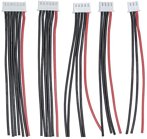 10pcs 5.9inch JST-XH Connector Plug 2S-6S 2S 3S 4S 5S 6S Lipo Balance Charger Silicone Wire Balance Lead Extension Cable for RC Battery (2pcs Each)