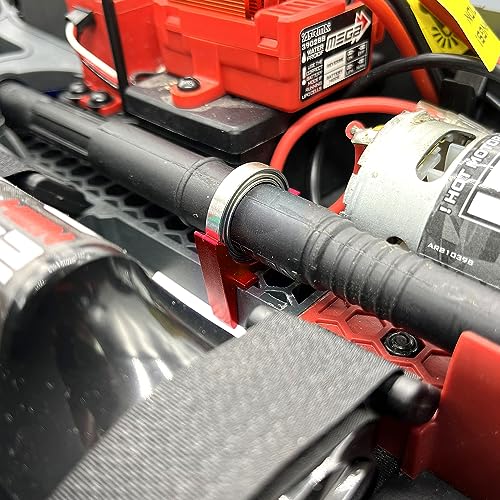 Alloy Center Driveshaft High Speed Support Set for 1/8 1/10 ARRMA 3S 4S Mega550 BLX Upgrade Parts - color: Red