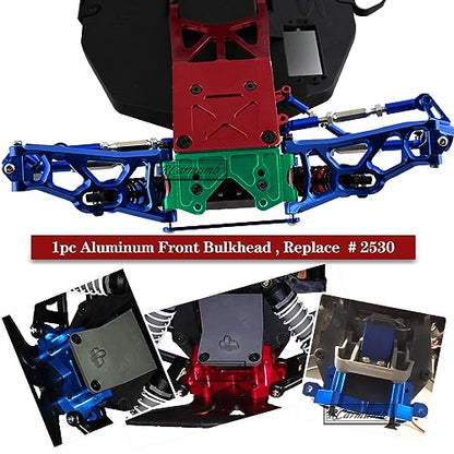 Upgrades Part for 1/10 Rustler 2wd VXL,Alloy Caster Block,Drive Shaft CVD Axles,Suspension Arm,Steering Blocks,Stub Axle Carriers,Shock Tower,Bulkhead,Red - color: 1set W/Cvd - Red