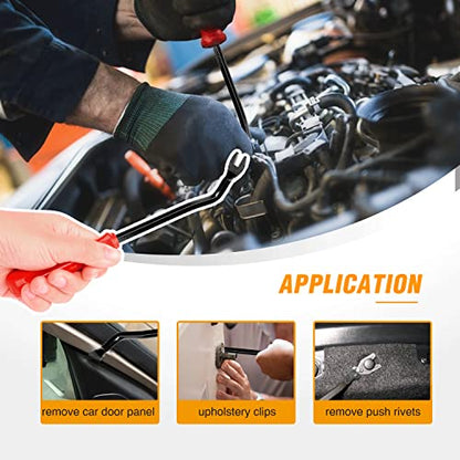 GOOACC 120PCS Car Bumper Push Retainer Clips & Nylon Fasteners Rivet Kit 6mm 7.6mm 8mm 8.8mm 10mm Door Trim Panel Clips , 1PC Fastener Remover, Black - color: 120Pcs Clips + Remover