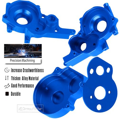 RC Gearbox Case & Screws Upgrades Part for 1/24 Micro-B,1/28 Micro-T,Aluminium Alloy Transmission Case w/Screws of Whole Vehicle,Navy Blue