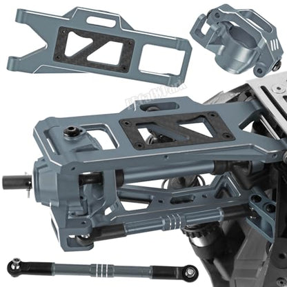 RC Upgrades Part for 1/10 WideMaxx,Model# 89086-4,Suspension Arms,Caster Block,Steering Blocks,Rear Stub Axle Carriers,Drive Shaft Axles,Camber Links,Tie Rod & Servo Horn,Titanium - color: Titanium - (Rc Upgrades)