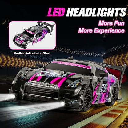 RC Drift Car, 1:16 Scale Drifting RC Cars 2.4GHz 4WD 40km/h | RC Race Car, High-Speed Remote Control Drift Car Vehicle, Racing Sport Toy Gift for Boys Girls Kids(Purple) - color: Purple