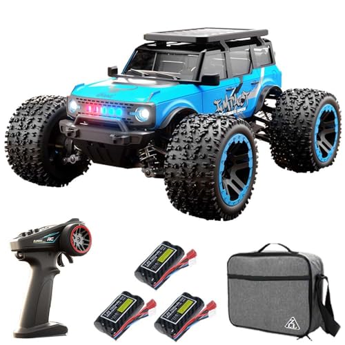 35mph RC Cars for Adults with Carry Bag, 1/20 4WD Off Road Race Buggy, Brushless Motor, High Speed Offroad Drift Racing Car Remote Control Truck, 3 Batteries (Blue) - color: 37mph, 1/20, Sg201max