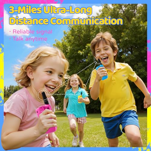 Walkie Talkies for Kids Rechargeable, 2000 mAH Last 3-4 Days 2 Way Radios Toys for 3-12 Year Old Boys Girls to Outside, Camping, Hiking Birthday Holiday Easter Basket Stuffers Presents - color: Rechargeable