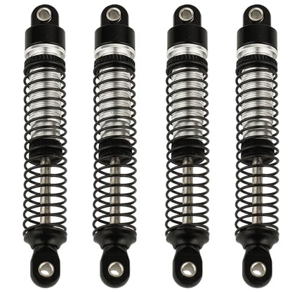 4PCS 65mm Aluminum Shocks Absorbers Oil Threaded Damper for 1/18 RC Crawler TRX4M TRX-4M Bronco Defender K10 Upgrade Parts (black) - color: 65mm black