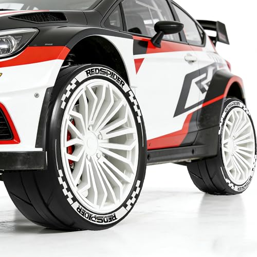 1/10 RC On Road Tires OD 2.55'' & Plastic Wheels 12mm Hex for 1:10 Scale Racing Touring Street Car Tamiya TT01 TT02 XV01 TA06 A959 144001 HPI KYOSHO HSP PTG2 Traxxas (White) - color: White
