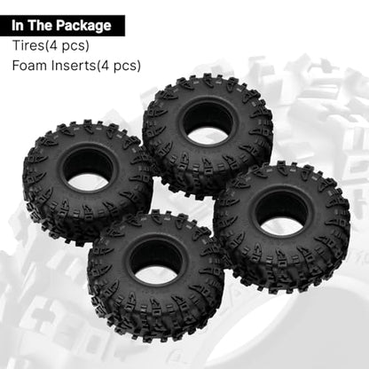 INJORA 1.9" S5 Swamp Claw Mud Terrain Tire for 1/10 RC Crawler, 120 * 42mm