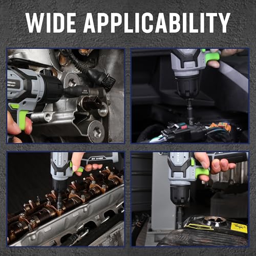 WORKPRO 6 PCS Magnetic Nut Driver Set, 1/4" Hex Shank, CR-V Steel, SAE | Drill Socket Set, Impact Driver Bit Set, 1/4" to 9/16" - size: 6PCS Magnetic Nut Driver Set