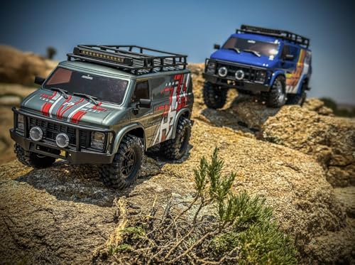 HOBBYPLUS CR18P EVO 2 RockVan RC Crawler - 1/18 Scale Mini RC Crawler with Two-Speed Transmission, All-Metal Gears, Evolved EVO Platform, Ready-to-Run, Distinctive Styling
