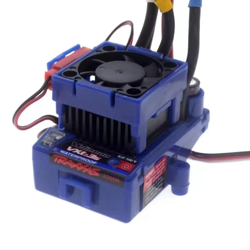 RC Car Motor Cooling Fans VXL-3s ESC Cooling Fan RC Electric Motor Heat Sinks Compatible with Traxxas Slash 4x4 Stampede 4x4 Rustler 4x4 Hoss 4×4 Velineon VXL 3s Heat Sink （Blue
