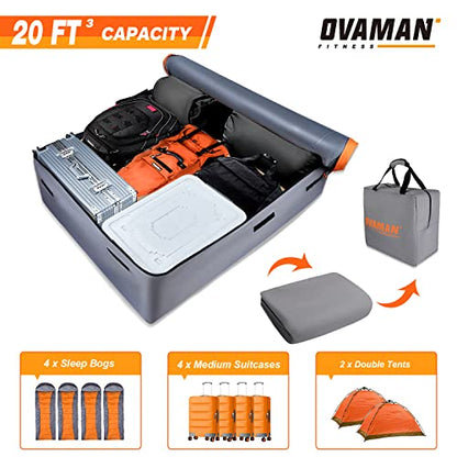 Car Rooftop Cargo Carrier Bag – 20 Cubic Feet Waterproof Heavy Duty 900D Roof Bag for All Vehicles SUV with/Without Roof Rack, Car Storage Bag with Anti-Slip Mat, 6 Hooks & Luggage Lock - size: 20 Cubic Feet