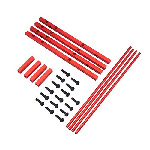 Share Goo RC Car Metal Tire Rack Wheel Tyre Storage Shelf Compatible with Traxxas TRX-4 Axial SCX10 D90 RC Crawler Car 1.9inch 2.2inch Wheel Rim (Red) - color: Red