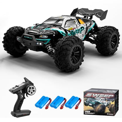 1/16 Fast RC Cars for Adults, Max 45mph Remote Control Car, Brushless Motor Electric Off Road RC Truck, 4WD High Speed Drift Car with 3 Lipo Batteries
