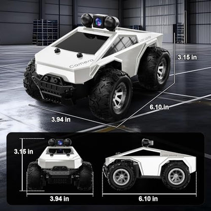 RC Cars with Camera Remote Control Truck with 720P HD FPV Camera, All-Terrain Remote Control Car with Body Light Rechargeable Battery, 1:28 RC Car Vehicle Toy Gifts for Adults Kids Boys Girls