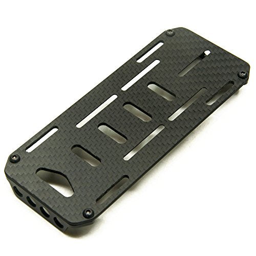RC Battery Mount Plate, Carbon Fiber Battery Tray Protection Plate Black Battery Mounting Plate for Axial SCX10 CC01 F350 D90 1/10 RC Crawler Car Upgrades Accessories (Black) - color: Black