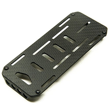 RC Battery Mount Plate, Carbon Fiber Battery Tray Protection Plate Black Battery Mounting Plate for Axial SCX10 CC01 F350 D90 1/10 RC Crawler Car Upgrades Accessories (Black) - color: Black