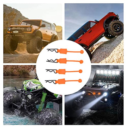 1/10 RC Body Clips, Universal Metal & Silicone Car Shell Pins, Durable Replacement Latch for Axial SCX10, ARRMA, GEN8
