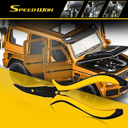 SPEEDWOX Curved Ball Link Pliers RC Tool Curved Tip Bent Head | Ball Joint Pliers, For RC Vehicles Airplane Car, Repair Tool RC Car Plane Tool R/C Pliers Black & Yellow