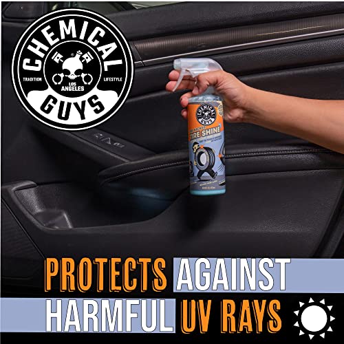 Chemical Guys, Tire Kicker Extra Glossy Tire Shine for Rubber, 1 Gallon | Sprayable dressing revives a deep wet look on tires, trim and bumpers, dries to the touch with no greasy sling - size: 128 fl Oz, style: Only