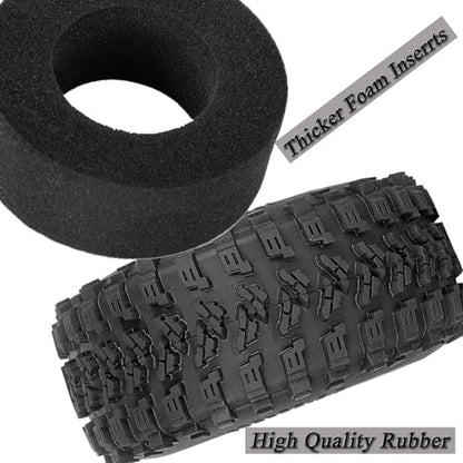 2.2 RC Wheels for 1/10 SCX10 90046 AXI03007 TRX4 TRX6 VS4-10 Gen7 Gen8 MST CFX D90,Aluminium RC Truck Tires Highway Tires 2.2" RC Wheels 2.2 Beadlock Wheel Rim RC Tires (135 * 55MM),Titanium - color: Titanium/4pcs