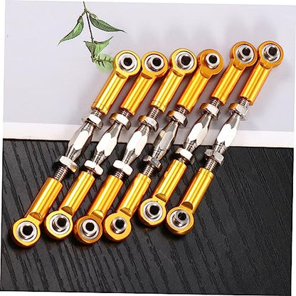 Vaguelly 6pcs Aluminum Rc Car Rod Linkages Turnbuckle Extension for Rc Truck Buggy Steering Upgrade Parts - color: Yellow