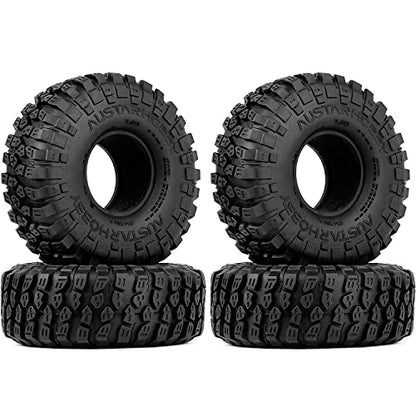 4PCS RC Crawler 120mm Rubber Tires 1.9 inch Wheels Tyres Set for 1:10 RC Rock Terrain Crawler Car for TRX-4 Axial SCX10 90046 CC01 D90 D110 TF2 Tamiya Parts - color: 120mm