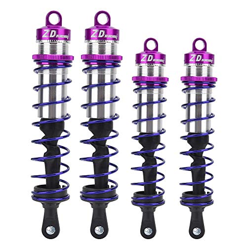 RC Shocks, Adjustable Oil Pressure Metal Shock Absorbers 4pcs Front Rear for 1/8 Scale Off-Road Racing Hobbyists and Daily Use
