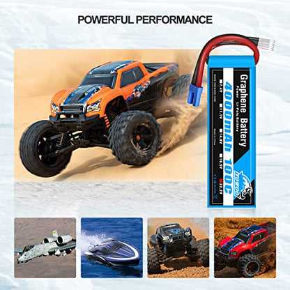 YOWOO 6S 22.2V 4000mAh 100C Graphene LiPo Battery EC5 | Fits Align, Gaui, Goblin helis, 70/80/90mm EDF jets, X-Class drones & Arrma 6S RC cars/trucks