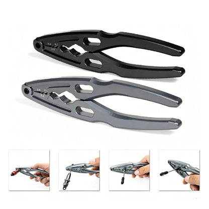 RC Car Repair Tools: Shock Pliers, Repair Pliers, Tie Rod Ball Joint Removal Tool, Repair Screwdriver Set, Small Phillips Socket, Tie Rod Adjustment Wrench, Black (4-Piece Set) - color: Black Out