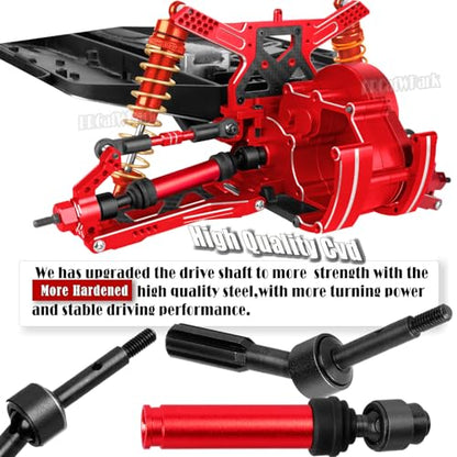RC Upgrades Part for 1/10 Slash 2WD (VXL),A-Arm,Shock Absorber,Drive Shaft,Caster Block,Steering Blocks,Stub Axle Carriers,Steering Bellcranks,Links,Shock Tower,Front Bulkhead,Red - color: Red - (Upgrades)