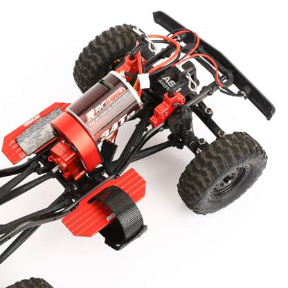 RCAWD 330% More Power 370 Motor SCX24 Transmission Gearbox Set for Axial 1/24 SCX24 AX26 Series Upgrades Part Red - color: Red