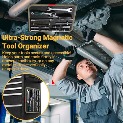 3-Pack Magnetic Tool Mat for Mechanics, Flexible Screw Holder | Flexible Magnetic Tool Tray for Holding Screws, Nuts And Wrenches, Non-Slip Magnetic Tool Pad for Garage, Auto Repair and DIY - size: 3PCS: 1M+2S