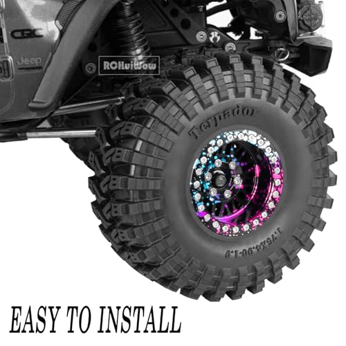 1.9 Inch RC Crawler Tires Skins Soft Rubber Off-Road Tyres for 1/10 TRX4 TRX6 SCX10 90046 AX103007 D90 Gen7 MST VS4-10,RCHuiWow High Grip Mud Terrain Tyres,StyleA - style: StyleA(4pcs)