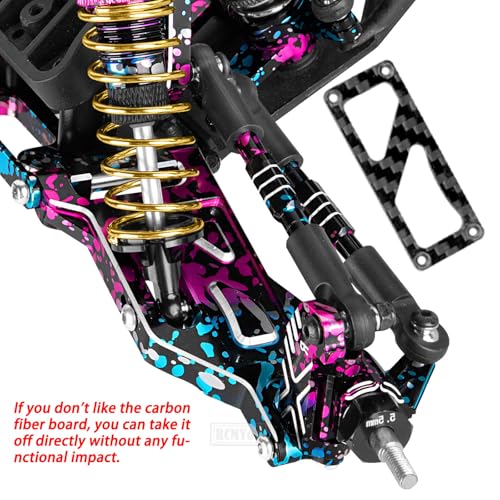 RC Alloy Suspension Arms w/Tie Bar Upgrades Part for 1/10 Slash 2WD,Slash 2WD VXL,4PCS RC Aluminum Front Rear A Arms Hop Ups,Colorful
