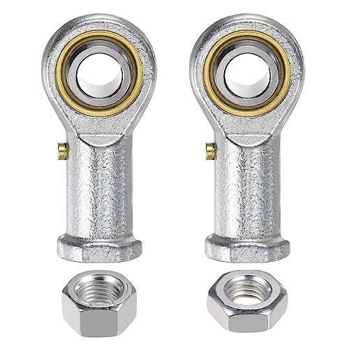 uxcell PHSB6 3/8 Inch Female Rod End Bearing Set - 2pcs of 3/8-24 Left and Right Hand Thread Rod Ends with Jam Nut - size: 3/8