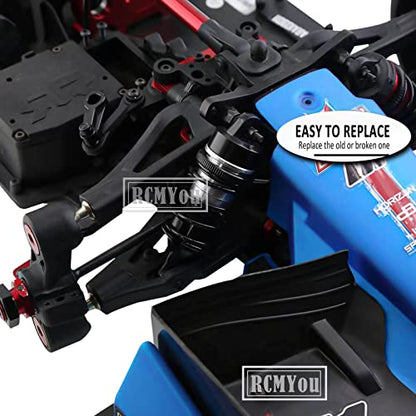 Shock Absorber Upgrades for 1/7 Felony 6S BLX,Infraction 6S BLX,Limitless Roller Speed Bash,4Pcs Front Rear RC Shocks Damper Parts,Adjustable Hop Ups,Replace #ARA330627,Black - color: Black