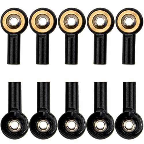 10Pcs ShareGoo M2.5 Tie Rod End Ball Head Holder 2.5mm Thread Ball Joint Link Compatible with Wltoys A959 12428 144001 WPL C14 C24 MN D90 MN99S RC Car