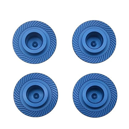 24mm CNC Metal Wheel Tire Adapter Front Rear Tyre Nut Cap 4pcs (Blue) | for 1/5 Scale TRAXXAS X-MAXX XMAXX 6S 8S Truck Rc Car Racing Toys Parts - color: Blue