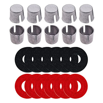 10 Piece Battery Post Terminal Shims, Ampper Lead Terminal Shim Caps with 12 Piece Washers for Top Post Battery Post Ends Repair - color: Shims & Washers R/B