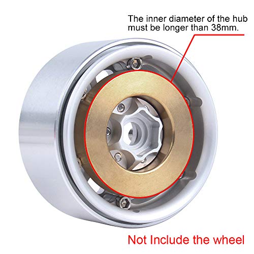 INJORA 63g Brass Internal Counterweight for 1.9" 2.2" Wheel Rims, 2PCS - size: 2PCS