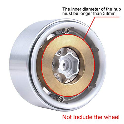 INJORA 63g Brass Internal Counterweight for 1.9" 2.2" Wheel Rims, 2PCS - size: 2PCS