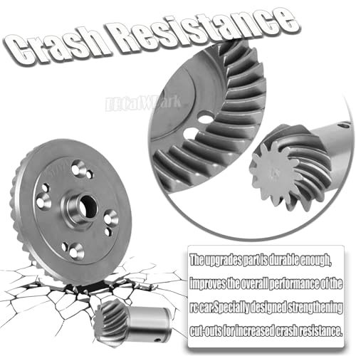Front Rear 39T Main Diff Gear & 12T Main Input Gear Upgrades Part for 1/5 Kraton 8s BLX/Outcast 8s BLX(EXB),RC Steel Metal 39/12T Spiral Front Rear Main Diff Gear Set,#ARA310911+ARA310912