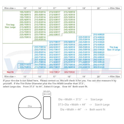 WHEEL CONNECT Tire Storage Bags. Made of Polyethylene LDPE Plastic, Extra-Large 44”X48”H, White, Pack of 100pcs. X-Large.No Logo Printed. - color: X-Large-Pack of 100pcs No brand printed